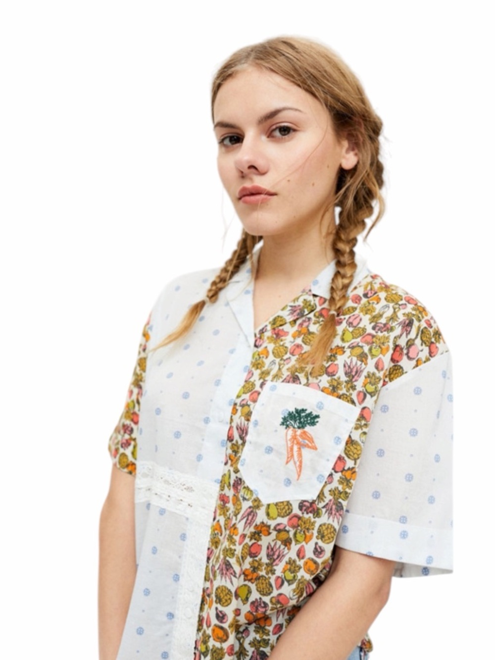 Kimchi Blue‎ Artie Spliced Souvenir Shirt - XS